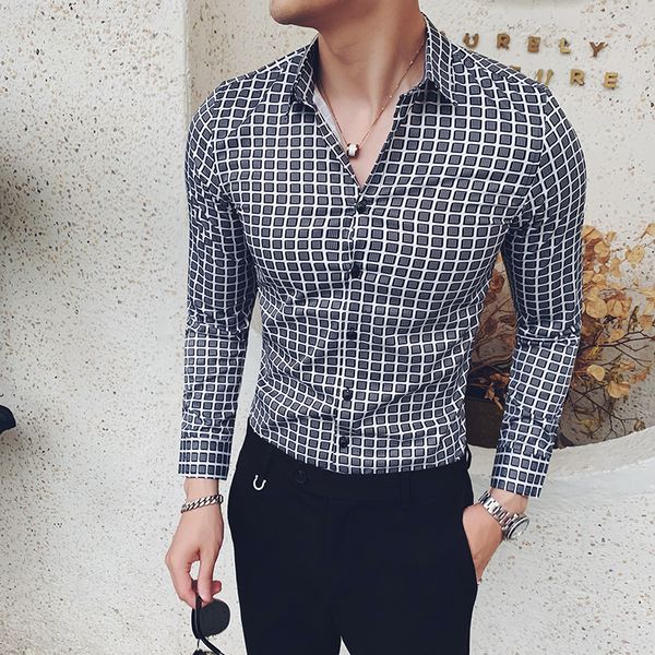 casual shirts 2019 autumn winter new korean plaid print shirt man long sleeve camisa masculina shirts camisa homem men clothes, White;black
casual shirts 2019 autumn winter new korean plaid print shirt man long sleeve camisa masculina shirts camisa homem men clothes, White;black