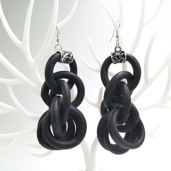 yd&ydbz new rubber meterial drop earrings for women jewelry handmade designer earring fashion punk style dangle earrings party, Silver
yd&ydbz new rubber meterial drop earrings for women jewelry handmade designer earring fashion punk style dangle earrings party, Silver