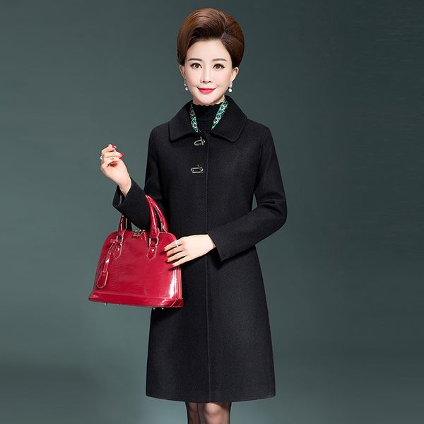 office lady solid women long cashmer coat fashion slim women's woolen jacket fashion coat and jacket, Black
office lady solid women long cashmer coat fashion slim women's woolen jacket fashion coat and jacket, Black