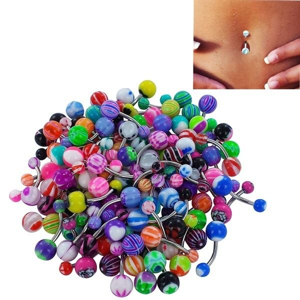 10/30pcs /set colorful belly bars body piercing button ring navel barbell jewerly lip piercing fashion jewelry, Slivery;golden
10/30pcs /set colorful belly bars body piercing button ring navel barbell jewerly lip piercing fashion jewelry, Slivery;golden