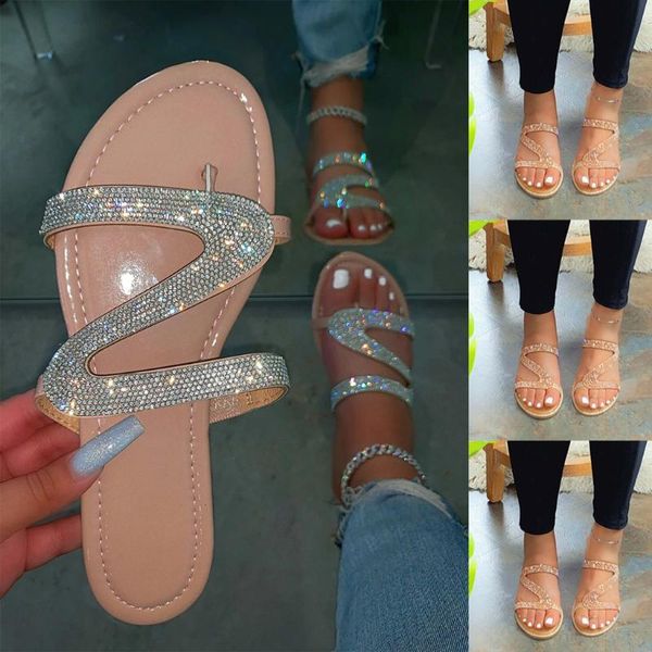 woman slippers summer 2020 rhinestones slippers solid crystal roman plus-size flat sandals soft indoor flats beach shoe, Black
woman slippers summer 2020 rhinestones slippers solid crystal roman plus-size flat sandals soft indoor flats beach shoe, Black