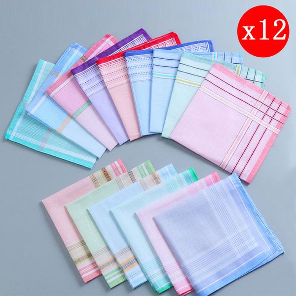 12pcs/lot 28cm*28cm soft cotton stripe women square handkerchief ladies hanky children baby towel party christmas gift, Black;blue
12pcs/lot 28cm*28cm soft cotton stripe women square handkerchief ladies hanky children baby towel party christmas gift, Black;blue