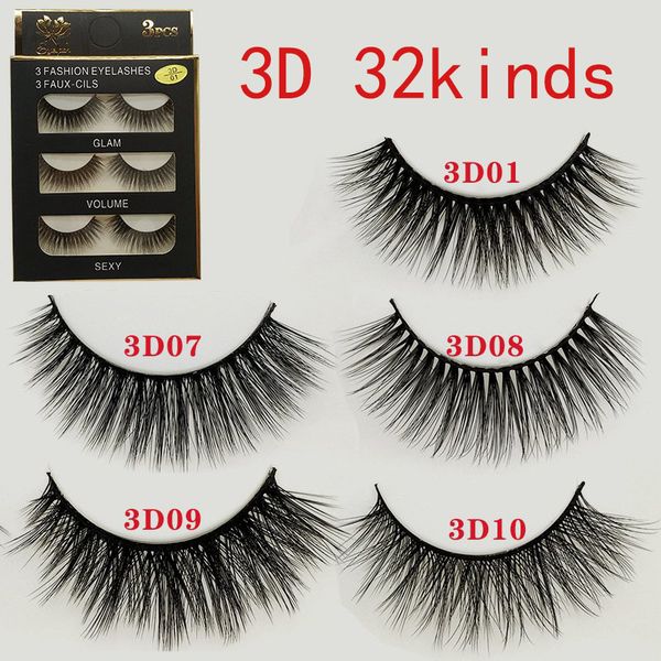 3pair/set 3d false eyelashes eye makeup extension beauty tools 32 styles handmade false lashes soft natural thick
3pair/set 3d false eyelashes eye makeup extension beauty tools 32 styles handmade false lashes soft natural thick