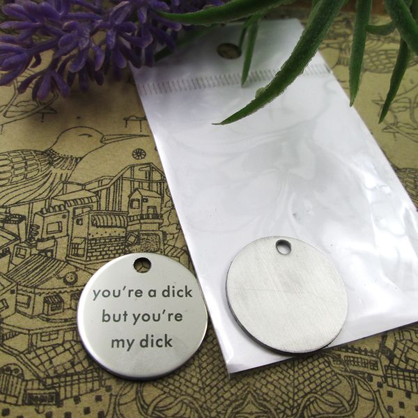 40pcs--"you're a dick but you're my dick"stainless steel charms more style for choosing diy charms pendants for necklace, Bronze;silver
40pcs--"you're a dick but you're my dick"stainless steel charms more style for choosing diy charms pendants for necklace, Bronze;silver