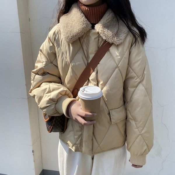 winter coat women jackets parka fur lapel thick warm outwear with pockets solid harajuku bubble femme puffer jacket parkas, Black
winter coat women jackets parka fur lapel thick warm outwear with pockets solid harajuku bubble femme puffer jacket parkas, Black