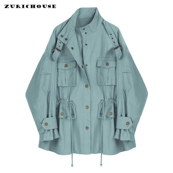 zurichouse plus size women's windbreaker fashion loose fit single-breasted drawstring trench 2020 spring coat woman, Tan;black
zurichouse plus size women's windbreaker fashion loose fit single-breasted drawstring trench 2020 spring coat woman, Tan;black