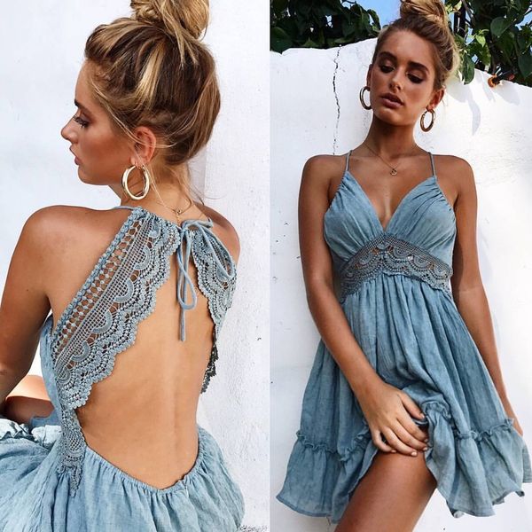 2020 women's dresses bohemian summer lace club backless gowns elegant ruffled holiday spaghetti straps beach sundress, Black;gray
2020 women's dresses bohemian summer lace club backless gowns elegant ruffled holiday spaghetti straps beach sundress, Black;gray