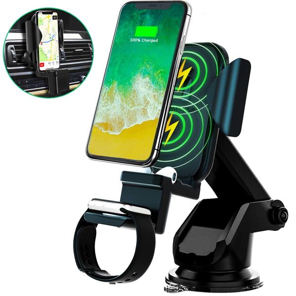 3 in 1 wireless charging car charger,auto clamping car vent phone holder,air pods watch,with qc3.0 car charger adapter
3 in 1 wireless charging car charger,auto clamping car vent phone holder,air pods watch,with qc3.0 car charger adapter