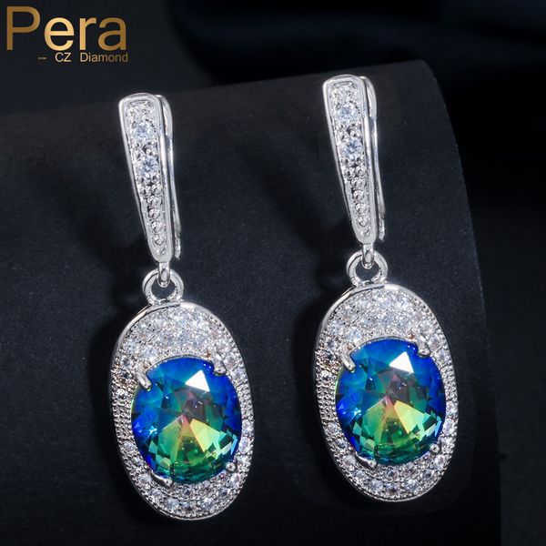pera + round mystic light blue cz crystal stone pave long hoop earrings for women party jewelry accessories e377, Golden;silver
pera + round mystic light blue cz crystal stone pave long hoop earrings for women party jewelry accessories e377, Golden;silver