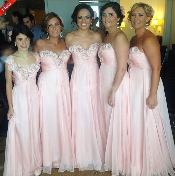 romantic 3d floral flowers 2022 bridesmaid dresses pink sweetheart beaded empire country long wedding party prom formal gowns, White;pink
romantic 3d floral flowers 2022 bridesmaid dresses pink sweetheart beaded empire country long wedding party prom formal gowns, White;pink