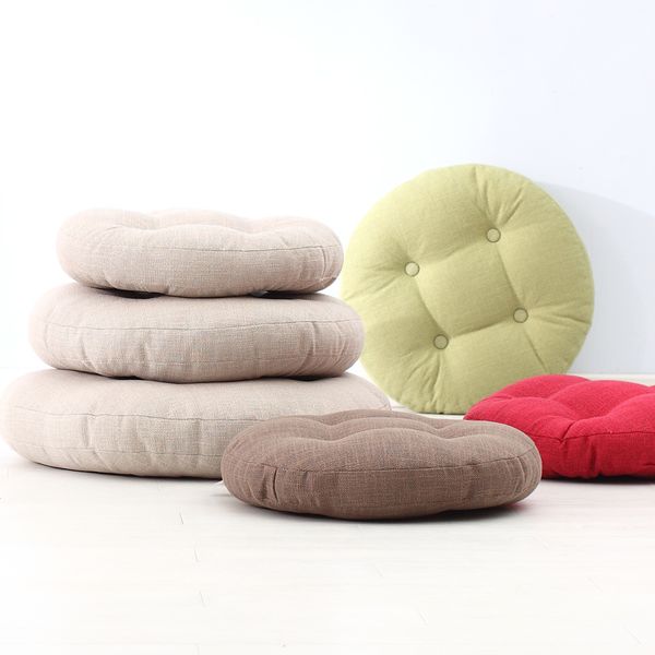 round shape cotton linen seat cushion with core tatami cushion pillow home decoration soft car sofa
round shape cotton linen seat cushion with core tatami cushion pillow home decoration soft car sofa