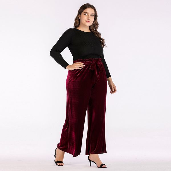 new design autumn winter women casual plus size solid loose wide leg pants casual pants, Black;white
new design autumn winter women casual plus size solid loose wide leg pants casual pants, Black;white