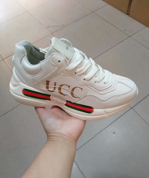 2019 Designers G Rhyton Men's and Women's Sneakers Loafers Fashion G Low Cut Lace up Casual Shoes Design Unisex Zapatillas Sport Shoes 36-44
2019 Designers G Rhyton Men's and Women's Sneakers Loafers Fashion G Low Cut Lace up Casual Shoes Design Unisex Zapatillas Sport Shoes 36-44