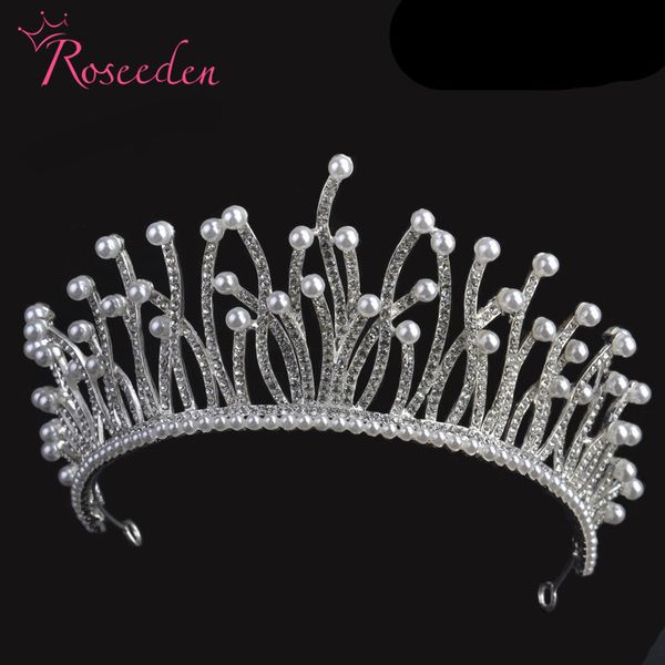 romantic crystal pearl crowns rhinestone tiara brides silver plated hair jewelry princess crown wedding hair accessories re3249, Golden;white
romantic crystal pearl crowns rhinestone tiara brides silver plated hair jewelry princess crown wedding hair accessories re3249, Golden;white