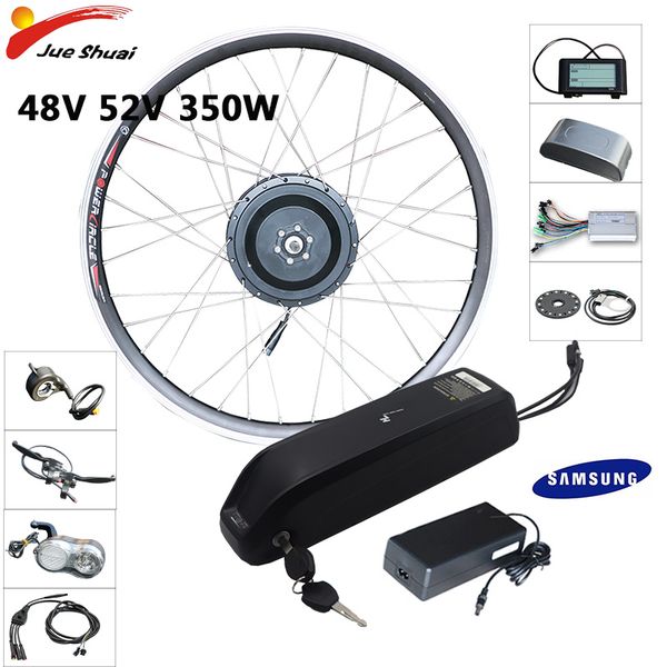 ebike kit 48v/52v 350w geared motor wheel 15ah 18ah samsung lg hailong battery lcd panel electric bicycle conversion kit e bike
ebike kit 48v/52v 350w geared motor wheel 15ah 18ah samsung lg hailong battery lcd panel electric bicycle conversion kit e bike