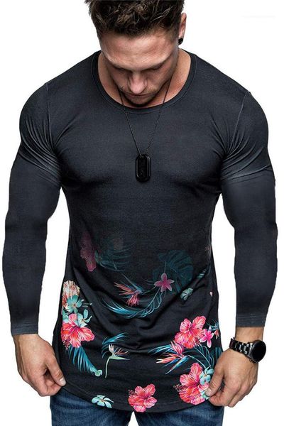 neck printed skinny long sleeve mens autumn casual mens tees 3d floral designer mens tshirts o, White;black
neck printed skinny long sleeve mens autumn casual mens tees 3d floral designer mens tshirts o, White;black