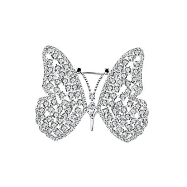 2019 trend personality copper brooch open wings fying butterfly beautiful touching copper zircon brooch pin high quality, Gray
2019 trend personality copper brooch open wings fying butterfly beautiful touching copper zircon brooch pin high quality, Gray