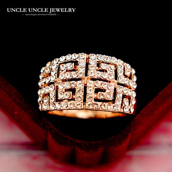 Brand Design Rose Gold Color Clear Zirconia Studded Retro Rome Paved G Luxury Woman Finger Rings Wholesale Drop Ship
Brand Design Rose Gold Color Clear Zirconia Studded Retro Rome Paved G Luxury Woman Finger Rings Wholesale Drop Ship