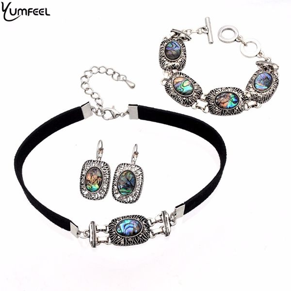 yumfeel new vintage silver plated bohemian shell black leather choker necklace earrings shell bracelet jewelry sets for women
yumfeel new vintage silver plated bohemian shell black leather choker necklace earrings shell bracelet jewelry sets for women