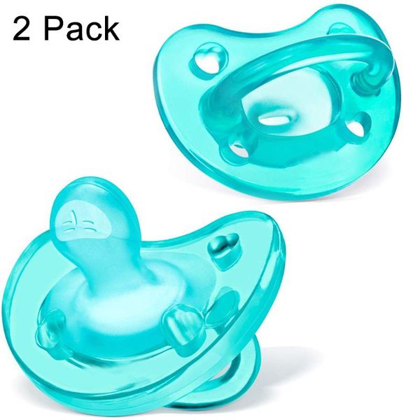 soft silicone onepiece pacifier for babies , teal, orthodontic nipple, bpa- 2 count in sterilizing case
soft silicone onepiece pacifier for babies , teal, orthodontic nipple, bpa- 2 count in sterilizing case