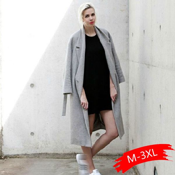 2019 fall winter women simple cashmere look maxi long robe belted coat female woolen outerwear manteau femme abrigos mujer, Black
2019 fall winter women simple cashmere look maxi long robe belted coat female woolen outerwear manteau femme abrigos mujer, Black