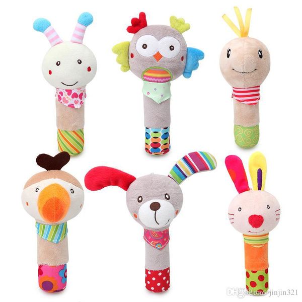 15-18cm baby toys hand wand plush toy cartoon animal dog owl rabbit bee hand rocker toy baby handbell wholesale
15-18cm baby toys hand wand plush toy cartoon animal dog owl rabbit bee hand rocker toy baby handbell wholesale