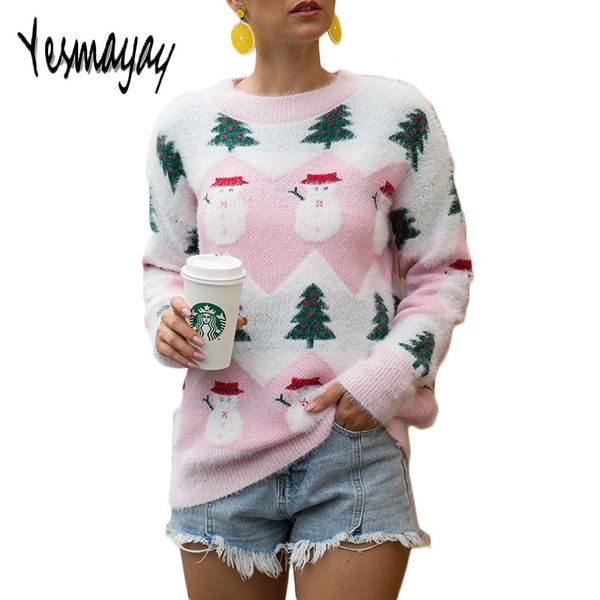 knit sweater women autumn winter snowman christmas tree print pullover feminino christmas women knitwear sweater pull 2019, White;black
knit sweater women autumn winter snowman christmas tree print pullover feminino christmas women knitwear sweater pull 2019, White;black