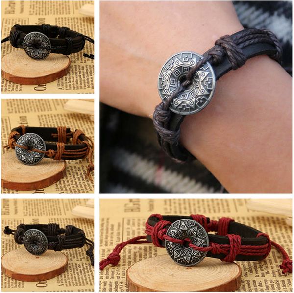 alloy flower accessories hand-woven leather bracelet four colors optional dhb457 id, identification jewelry bracelet, Black
alloy flower accessories hand-woven leather bracelet four colors optional dhb457 id, identification jewelry bracelet, Black