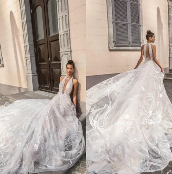 elihav sasson wedding dresses plunging neck backless wedding bridal gowns appliqued sweep train castle beach wedding dress custom made 3881, White
elihav sasson wedding dresses plunging neck backless wedding bridal gowns appliqued sweep train castle beach wedding dress custom made 3881, White