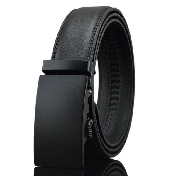 new arrival fashion automatic metal buckle genuine leather mens belt cowskin belts for men gold belt men designer belts for jeans hy-666, Black;brown