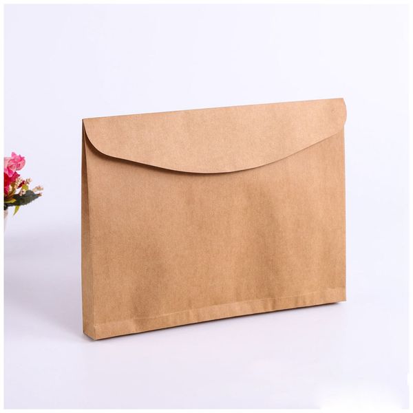 Horizontal Documents Bags File Holder Blank Thick Kraft Paper Envelope Gift Packaging Bags