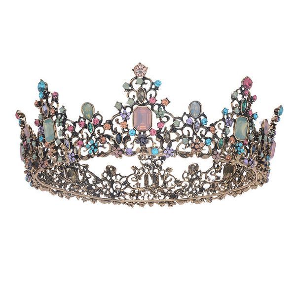 forseven luxury bridal wedding hair accessories baroque rhinestone women black round big crown birthday tiara women jewelry jl, Golden;white
forseven luxury bridal wedding hair accessories baroque rhinestone women black round big crown birthday tiara women jewelry jl, Golden;white