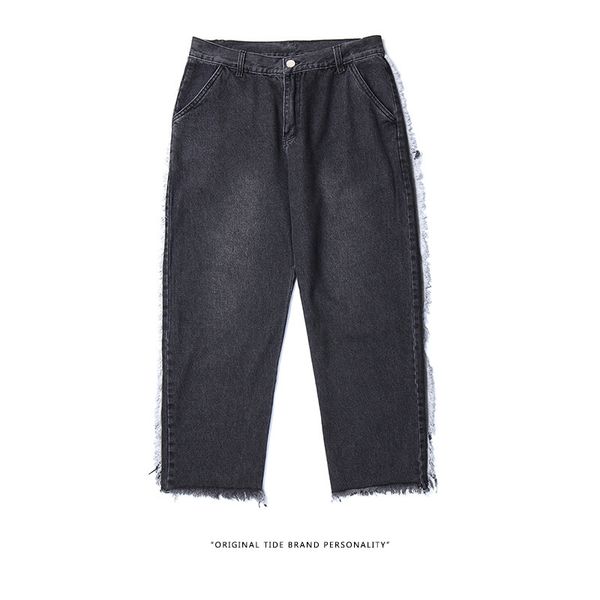 men's jeans high street side grinding mao male ins hip hop pants hang down feeling straight men and women leisure trousers, Blue
men's jeans high street side grinding mao male ins hip hop pants hang down feeling straight men and women leisure trousers, Blue