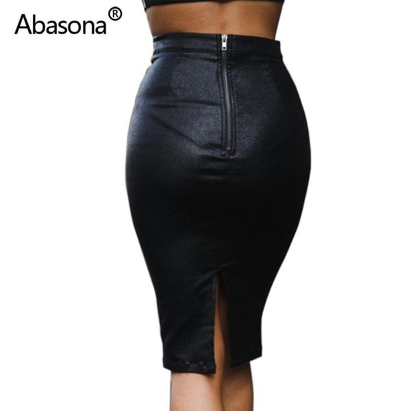 abasona velvet высокой талией длинные pu кожезаменитель юбка-карандаш zip split длина колена sexy bodycon midi юбки повседневный весна лето, Black
abasona velvet высокой талией длинные pu кожезаменитель юбка-карандаш zip split длина колена sexy bodycon midi юбки повседневный весна лето, Black