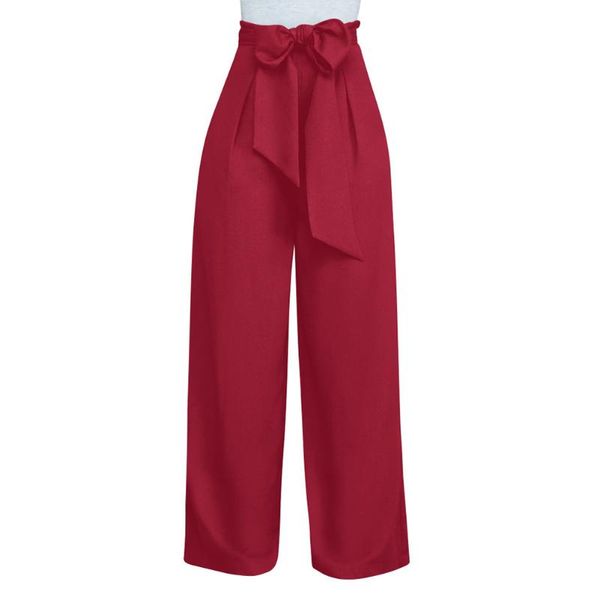 womens trousers pants culottes fashion wide leg solid lace up loose high waist, Black;white
womens trousers pants culottes fashion wide leg solid lace up loose high waist, Black;white