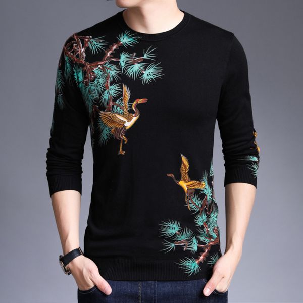 2020 party club outfit clothing heren sweater bird print herren pullover men knitewear o neck slim fit suéter hombre invierno, White;black
2020 party club outfit clothing heren sweater bird print herren pullover men knitewear o neck slim fit suéter hombre invierno, White;black