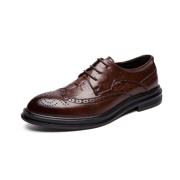 luxury classic mens brogue oxfords dress shoes leather brown pointed toe lace up male formal footwear wedding party, Black
luxury classic mens brogue oxfords dress shoes leather brown pointed toe lace up male formal footwear wedding party, Black