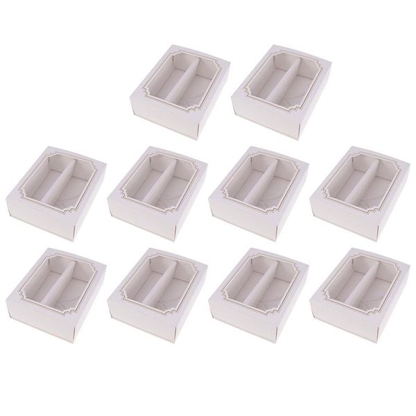 10 pcs baking box white card paper macaron box small cookie cake dessert party gift packing with clear window
10 pcs baking box white card paper macaron box small cookie cake dessert party gift packing with clear window