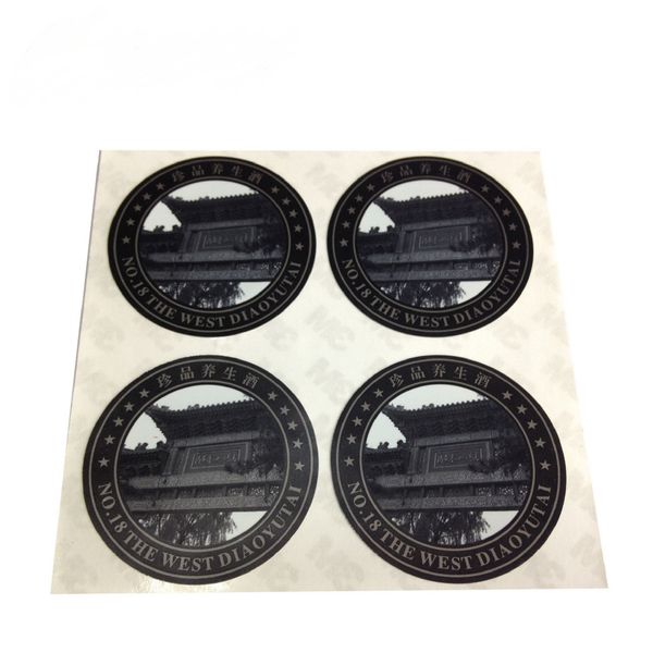 China Made Custom Your Own Design Printing Waterproof Circular Vinyl Sticker/self Adhesive Label Printing Wholesale