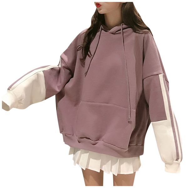 splice colour solid gentle match hooded shirt kawaii harajuku cropped long sleeve sweatershirt shirts women korean style, Black
splice colour solid gentle match hooded shirt kawaii harajuku cropped long sleeve sweatershirt shirts women korean style, Black