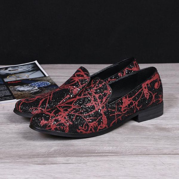 2019 men new red fashion pointed toe loafers formal business dress leather shoes party wedding shoes, Black
2019 men new red fashion pointed toe loafers formal business dress leather shoes party wedding shoes, Black