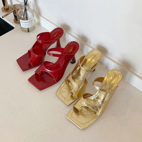 chaussure femme high heels shoes women's slippers genuine leather british style flip flops female new summer dating shoes mujer, Black
chaussure femme high heels shoes women's slippers genuine leather british style flip flops female new summer dating shoes mujer, Black