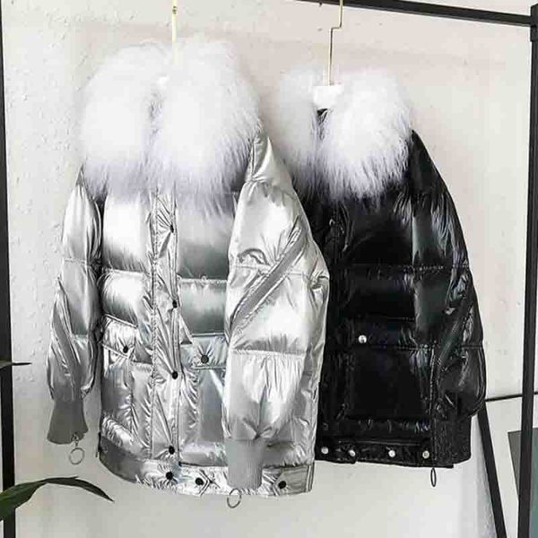 winter women down jacket 2019 fashion big fur collar silver parkas coat thick warm white duck down coat plus size, Black
winter women down jacket 2019 fashion big fur collar silver parkas coat thick warm white duck down coat plus size, Black