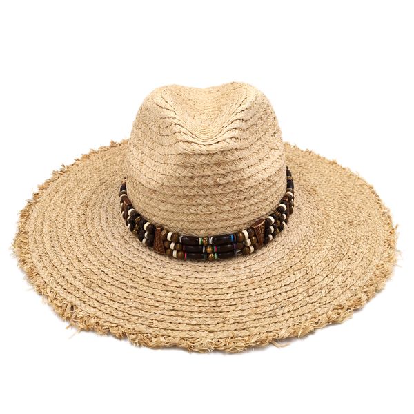 men women raffia straw panama cap floppy wide brim beach sun hat fedora trilby jazz hat, Blue;gray
men women raffia straw panama cap floppy wide brim beach sun hat fedora trilby jazz hat, Blue;gray