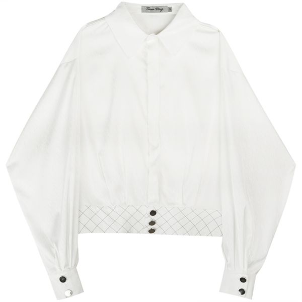 men's casual shirts stage clothing men vintage fashion bat long sleeve loose white shirt coat male streetwear short style party dress, White;black
men's casual shirts stage clothing men vintage fashion bat long sleeve loose white shirt coat male streetwear short style party dress, White;black
