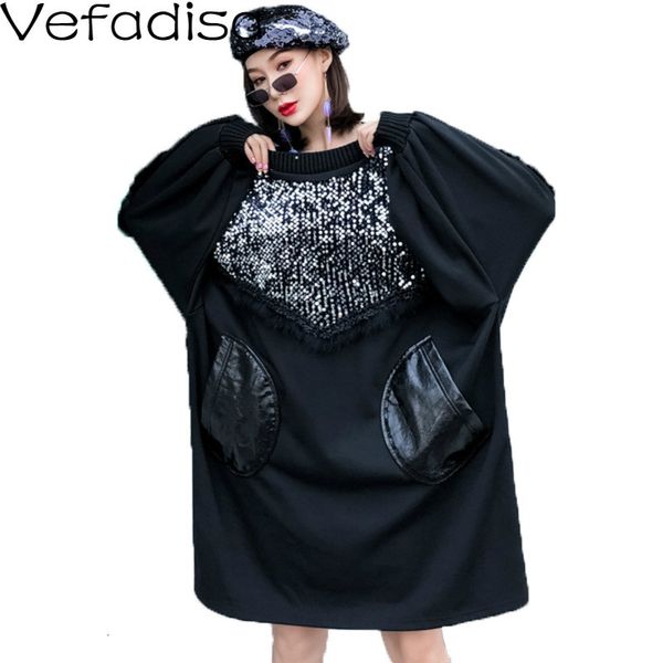 vefadisa sequins pullovers sweatshirt woman winter 2019 thick patchwork sweatshirt o-neck streetwear black qyf935
vefadisa sequins pullovers sweatshirt woman winter 2019 thick patchwork sweatshirt o-neck streetwear black qyf935