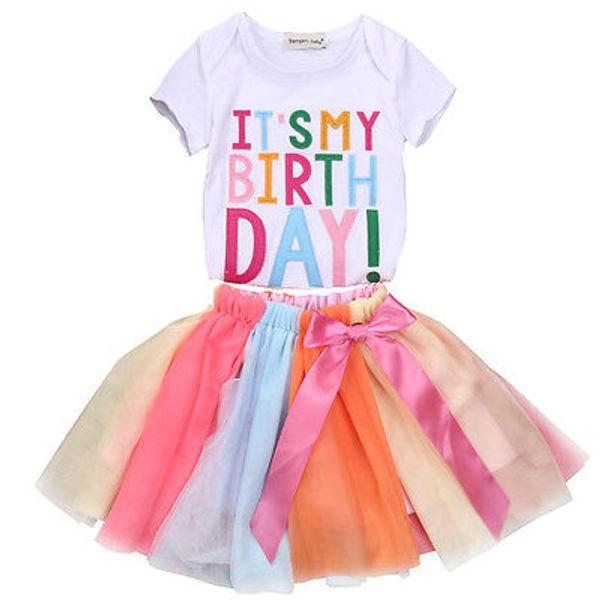 toddler girls dress clothing set short sleeve t-shirt + colorful tutu skirt 2pcs outfit kids princess dress party 1-6y, White
toddler girls dress clothing set short sleeve t-shirt + colorful tutu skirt 2pcs outfit kids princess dress party 1-6y, White