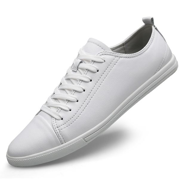 2019 new men's shoes for man casual shoe leather white flat sneakers summer men shoes plus big size fashion, Black
2019 new men's shoes for man casual shoe leather white flat sneakers summer men shoes plus big size fashion, Black