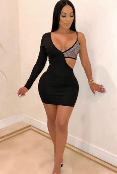 womens sequins panelled bodycon dress solid dresses with hollow out ladies night club dress, Black;gray
womens sequins panelled bodycon dress solid dresses with hollow out ladies night club dress, Black;gray