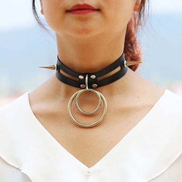 2018 vegan choker punk harajuku goth collar chain rivet necklace pu leather chocker bondage cosplay club party festival jewelry, Golden;silver
2018 vegan choker punk harajuku goth collar chain rivet necklace pu leather chocker bondage cosplay club party festival jewelry, Golden;silver